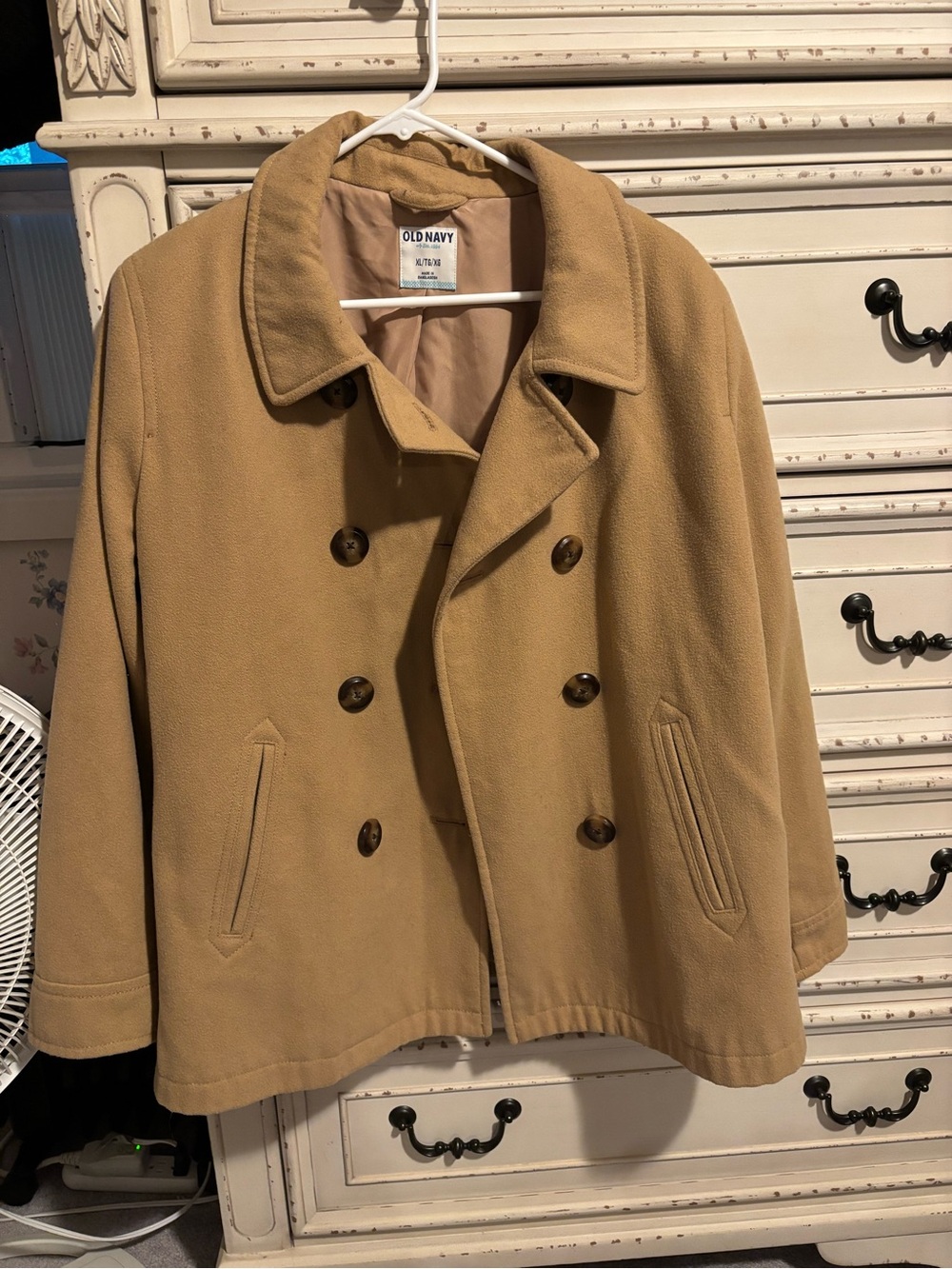 Old Navy women’s XL wool blend khaki peacoat